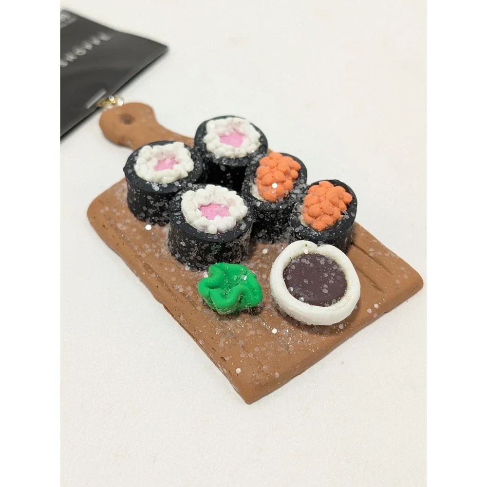 Christmas Shoppe Resin Sushi Board Christmas Tree Ornament Sushi Ornament New